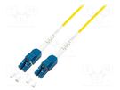 Fiber patch cord; OS2; LC/UPC,both sides; 10m; LSZH; yellow LOGILINK
