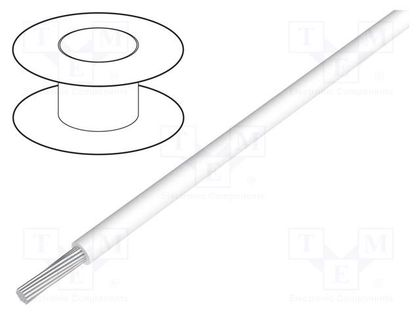 Wire; EcoGen®,EcoWire Metric; stranded; Cu; 0.25mm2; MPPE; white ALPHA WIRE 67025-WH033