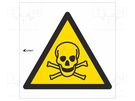 Safety sign; warning; self-adhesive folie; W: 200mm; H: 200mm ANRO