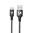 Wozinsky cable USB - USB Type C 2,4A 1m black (WUC-C1B), Wozinsky