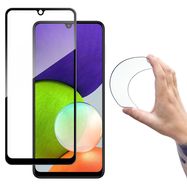 Wozinsky Full Cover Flexi Nano Glass Hybrid Screen Protector with frame for Samsung Galaxy A22 4G black, Wozinsky