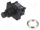 Switch: push-button; Pos: 2; SPST; 6A/250VAC; ON-OFF; IP40; round Marquardt