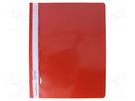 Document wallet; A4; red; PVC BIURFOL