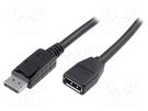 Cable; DisplayPort 1.1a; DisplayPort socket,DisplayPort plug DIGITUS