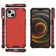 Honeycomb Case armor cover with TPU Bumper for iPhone 13 red, Hurtel