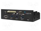 Hub USB; eSATA,USB A socket x3,USB C socket; USB 3.0; 5Gbps LOGILINK