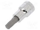 Socket; socket spanner,Torx®; TX45; 3/8"; 50.5mm; tool steel BAHCO