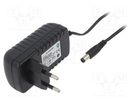 Power supply: switched-mode; mains,plug; 12VDC; 1.5A; 18W; Plug: EU POS