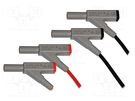 Test leads; Inom: 16A; Len: 0.95m; insulated; black,red; 2pcs. PEAKTECH