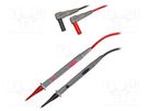 Test leads; Inom: 10A; Len: 1.2m; insulated; black,red; 2pcs. PEAKTECH