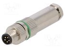 Connector: M8; male; PIN: 5; straight; for cable; plug; 3A; IP65,IP67 DEGSON ELECTRONICS