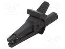 Crocodile clip; 10A; 600VDC; black; Grip capac: max.6mm ELECTRO-PJP