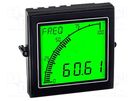 Meter: frequency; digital,mounting,programmable; on panel; 0.5% TRUMETER
