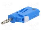 Plug; 4mm banana; 36A; 30VAC; 60VDC; blue; non-insulated; 57.2mm ELECTRO-PJP