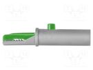 Crocodile clip; 6A; 70VDC; green; Grip capac: max.6mm; 15mΩ; 33VAC SCHÜTZINGER
