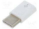 Adapter; USB B micro socket,USB C plug; white; Raspberry Pi 4 B RASPBERRY PI