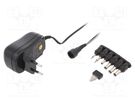 Power supply: switched-mode; mains,universal,plug; 3VDC,; 1A MINWA ELECTRONICS