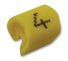 CABLE MARKER, PRE PRINTED, PVC, YELLOW