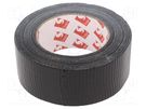Tape: duct; W: 48mm; L: 50m; Thk: 0.14mm; black; rubber; -10÷75°C SCAPA