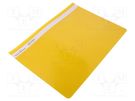 Document wallet; A4; yellow; PVC BIURFOL