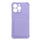 Card Armor Case Pouch Cover for iPhone 12 Pro Card Wallet Silicone Air Bag Armor Case Purple, Hurtel