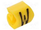 Markers; Marking: W; 1.3÷3mm; PVC; yellow; -30÷80°C; leaded; CLI C WEIDMÜLLER