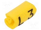 Markers; Marking: L3; 1.3÷3mm; PVC; yellow; -30÷80°C; leaded; CLI C WEIDMÜLLER