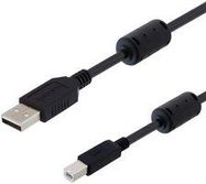 USB CABLE, 2.0 TYPE A-TYPE B PLUG, 3.3FT