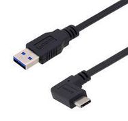 USB CABLE, 3.0 A PLUG-C PLUG, BLK, 3.3FT