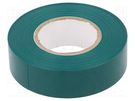 Tape: electrical insulating; W: 19mm; L: 20m; Thk: 0.13mm; green SCAPA