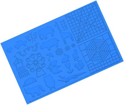 Silikoninis kilimėlis 3D pieštukui 415x275mm su figūromis 7951