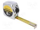 Measuring tape; L: 5m; Width: 25mm; Enclos.mat: metal; Class: II STANLEY