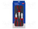 Kit: pliers; side,half-rounded nose,universal; 3pcs. KNIPEX