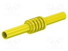 Adapter,socket; 4mm banana; 32A; 1kV; 62.5mm; yellow STÄUBLI