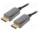 Cable; DisplayPort 1.4,HDCP,optical; 20m; black DIGITUS