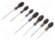 Kit: screwdrivers; Phillips,Pozidriv®,slot; FATMAX®; 7pcs. STANLEY