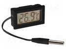 Meter: temperature; digital; on panel; LCD; Temp: -50÷100°C; Len: 1m VELLEMAN
