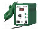 Hot air soldering station; digital,with push-buttons; 650W BEST