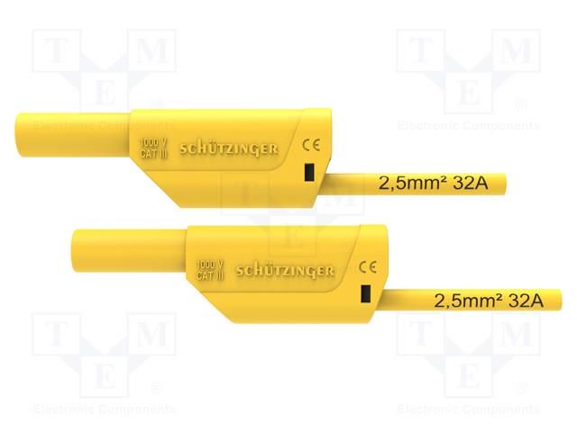 Test lead; 32A; 4mm banana plug-4mm banana plug; Urated: 1kV SCHÜTZINGER