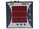 Meter: network parameters; on panel; digital,mounting; LED x3 F&F