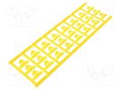 Markers; 3÷5mm; polyamide 66; yellow; -40÷100°C; snap fastener WEIDMÜLLER