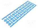 Markers; 3÷5mm; polyamide 66; blue; -40÷100°C; snap fastener; SFC WEIDMÜLLER