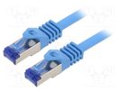 Patch cord; S/FTP; 6a; stranded; Cu; LSZH; blue; 0.25m; 26AWG LOGILINK