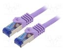 Patch cord; S/FTP; 6a; stranded; Cu; LSZH; violet; 1.5m; 26AWG LOGILINK