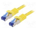 Patch cord; S/FTP; 6a; stranded; Cu; LSZH; yellow; 2m; 26AWG LOGILINK