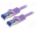 Patch cord; S/FTP; 6a; stranded; Cu; LSZH; violet; 5m; 26AWG LOGILINK