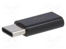 Adapter; USB 2.0; USB B micro socket,USB C plug; black GEMBIRD