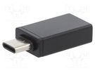 Adapter; USB 3.0; USB A socket,USB C plug; black; Cablexpert GEMBIRD