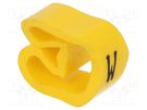 Markers; Marking: W; 8÷16mm; PVC; yellow; -30÷80°C; leaded; CLI C WEIDMÜLLER