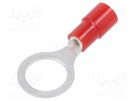 Tip: ring; M8; Ø: 8.4mm; 0.3÷1.65mm2; crimped; for cable; insulated NICHIFU